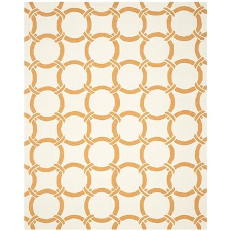 Safavieh Four Seasons Hand Hooked Rectangle Rug- Ivory - Brown- 3 ft. 6 in. x 5 ft. 6 in. FRS243L-4